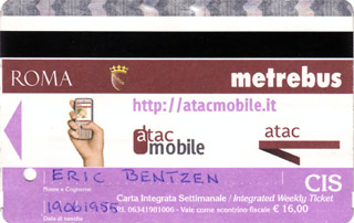 Ugekort til bus og metro i Rom