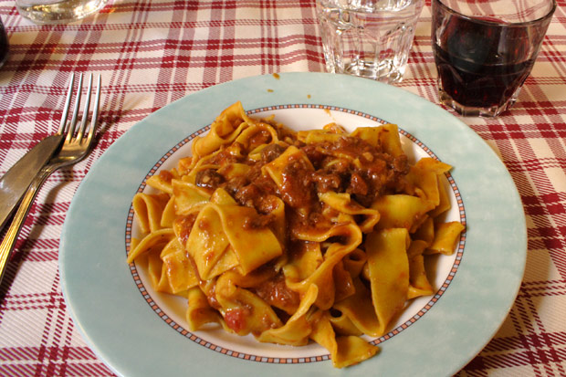 Pappardelle med vildsvinesauce