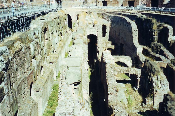 Under Colosseums arena