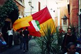 Der festes ogs&aring; i Trastevere.  Klik for st&oslash;rre billede.