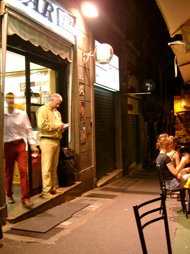 Aftenstemning p&aring; Caff� Fantini i Rom