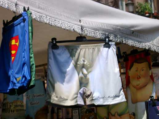 Italian shorts at Campo Fiori