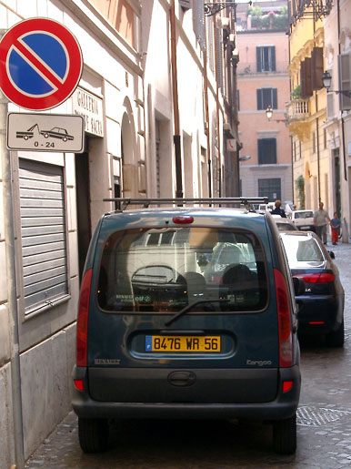 Ulovlig parkering i Rom