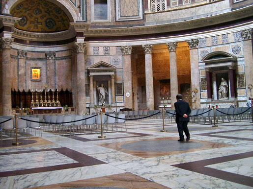 Inside Pantheon in Rome