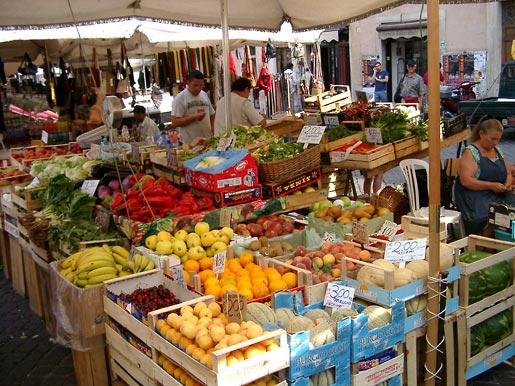 Fruit and vegetables at Campo dei Fiori in Rome