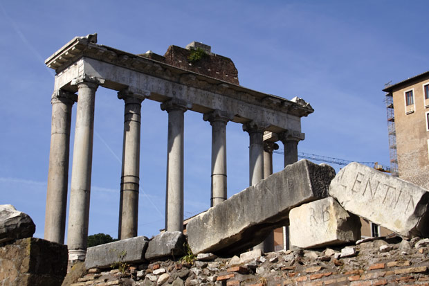 Tempelruin på Forum Romanum