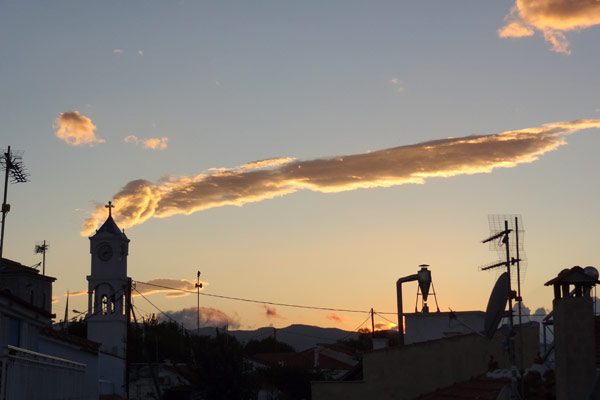 Aftenhimmel i Pythagorion, Samos
