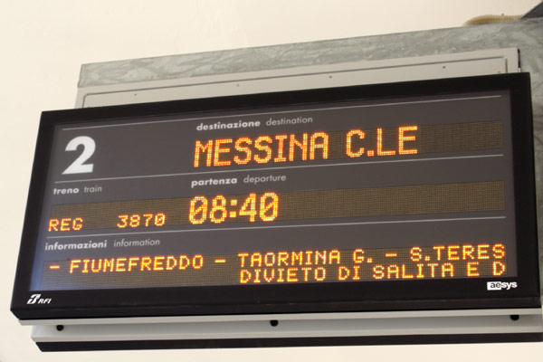 Toget til Giardini Naxos