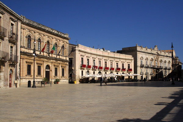 Piazza Duomo - domkirkepladsen - i Ortigia (Siracusa)