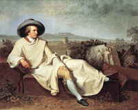 Goethe in the Roman Campagna, 1786. Painted by Goethe's friend, Johann H. W. Tischbein