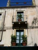 Lemon trees on a balcony in Taormina