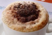 Cappuccino med fint skum og kakao