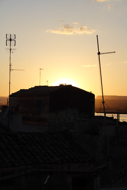 Aftenudsigt fra tagterrassen