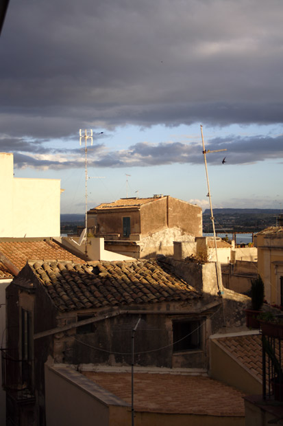 Morgenudsigt fra tagterrassen