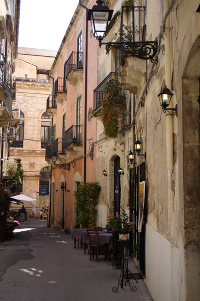 Typisk gade i Siracusa