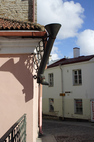 Boot on a wall in Tallinn, Estonia