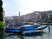 Canal Grande in the morning with gondolas in pyjamas