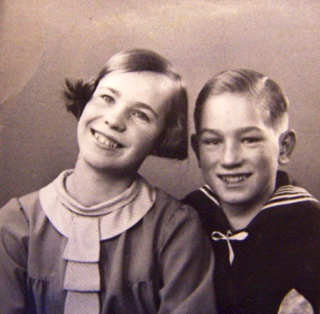 A young Sven Nielsen with a girl