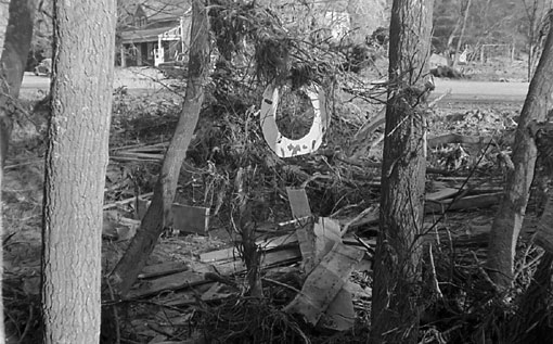 Debris after Hurricane Hazel, Canada 1954