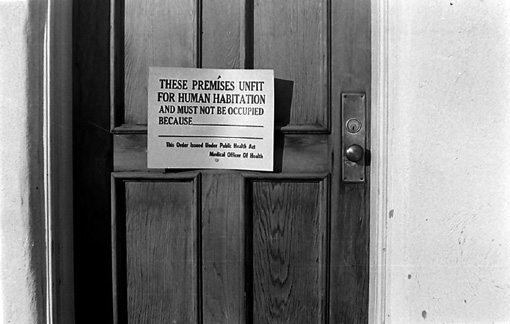 Premises unfit for human habitation after hurricane Hazel