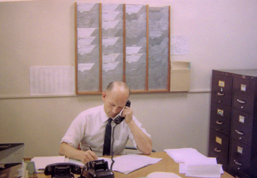 Sven Nielsen in his office in the fifties